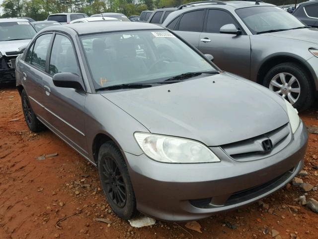 2HGES155X5H616691 - 2005 HONDA CIVIC LX SILVER photo 1