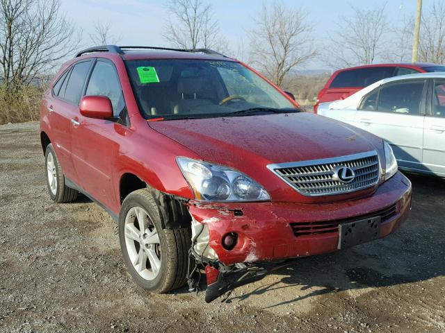 JTJHW31U782046152 - 2008 LEXUS RX 400H RED photo 1