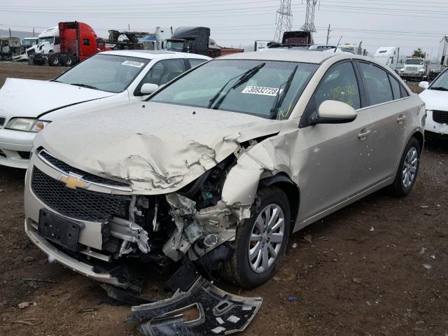 1G1PF5S92B7112596 - 2011 CHEVROLET CRUZE LT BEIGE photo 2