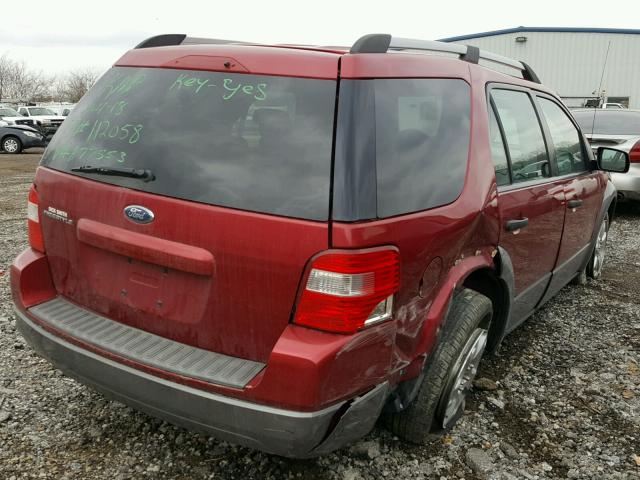 1FMZK01125GA77553 - 2005 FORD FREESTYLE RED photo 4