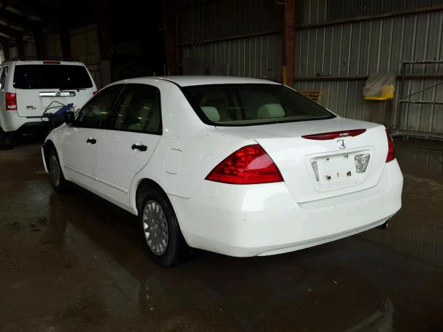 1HGCM56127A097285 - 2007 HONDA ACCORD VAL WHITE photo 3