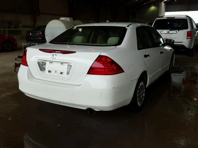 1HGCM56127A097285 - 2007 HONDA ACCORD VAL WHITE photo 4