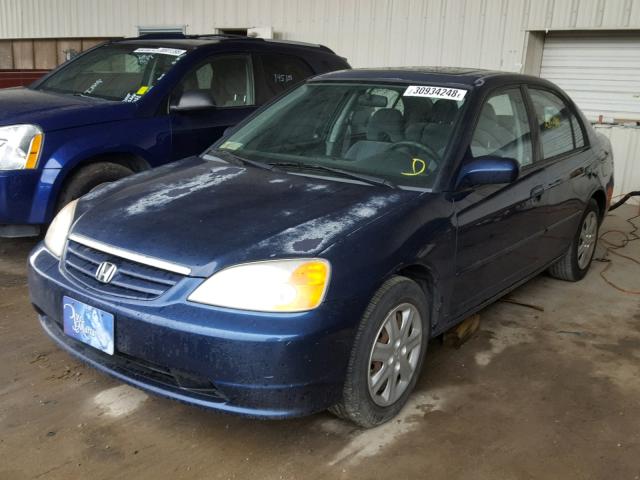 2HGES26723H540967 - 2003 HONDA CIVIC EX BLUE photo 2