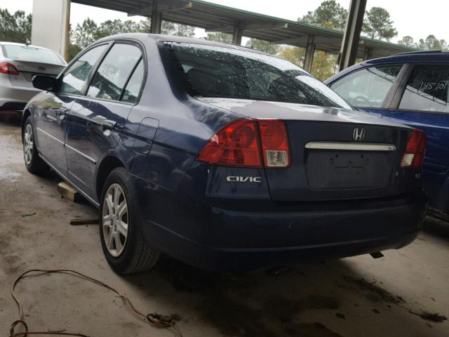 2HGES26723H540967 - 2003 HONDA CIVIC EX BLUE photo 3