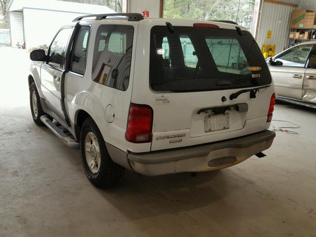 1FMYU70E01UC58732 - 2001 FORD EXPLORER S WHITE photo 3