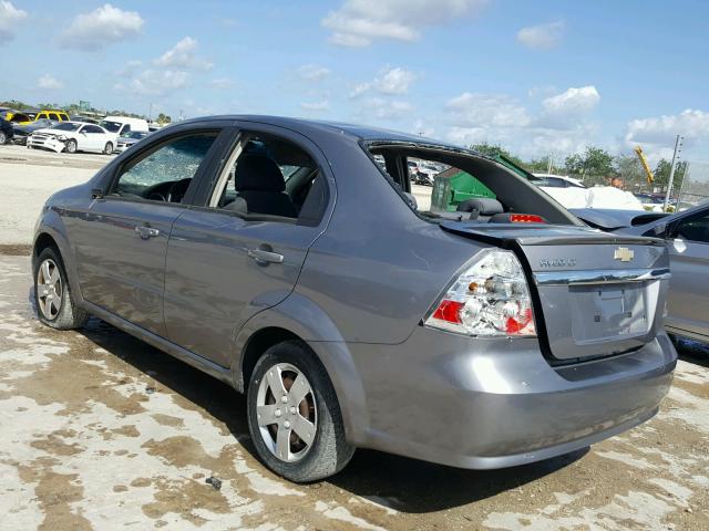 KL1TD5DE3BB142863 - 2011 CHEVROLET AVEO LS GRAY photo 3