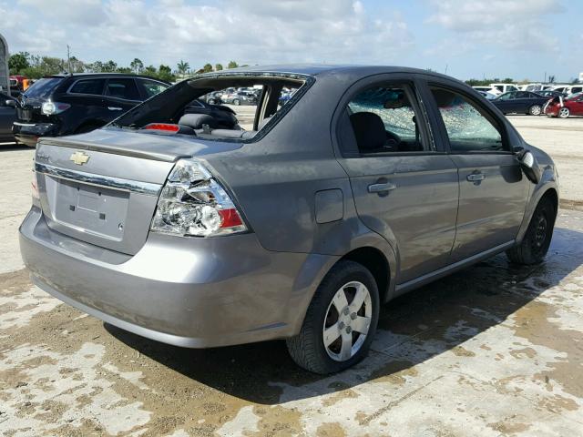 KL1TD5DE3BB142863 - 2011 CHEVROLET AVEO LS GRAY photo 4
