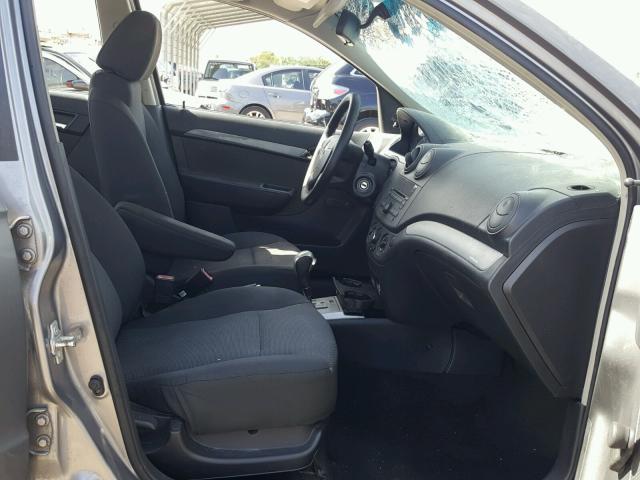 KL1TD5DE3BB142863 - 2011 CHEVROLET AVEO LS GRAY photo 5