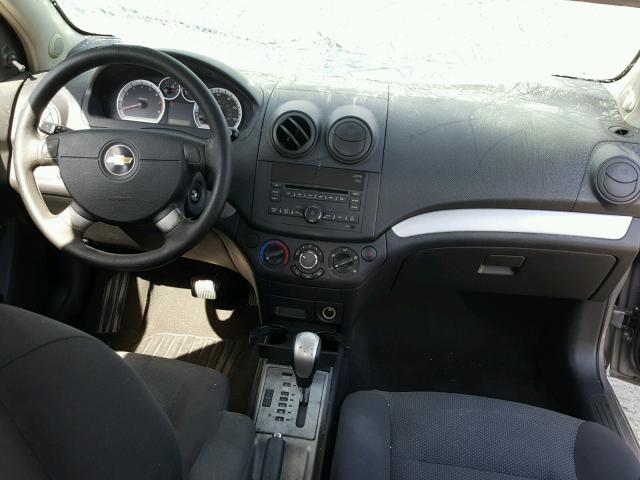 KL1TD5DE3BB142863 - 2011 CHEVROLET AVEO LS GRAY photo 9