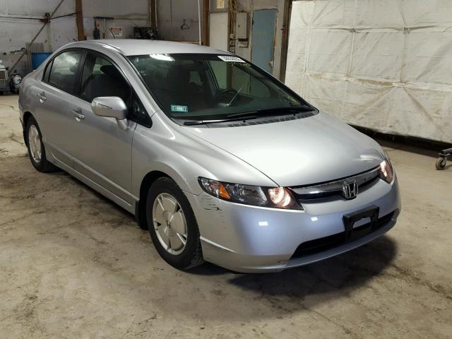 JHMFA36237S006910 - 2007 HONDA CIVIC HYBR SILVER photo 1