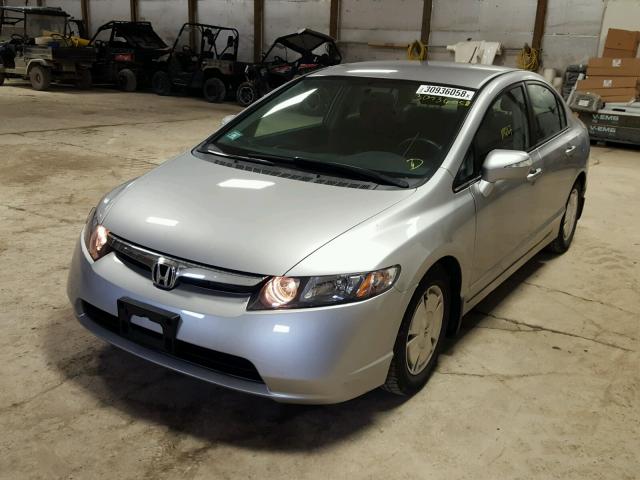 JHMFA36237S006910 - 2007 HONDA CIVIC HYBR SILVER photo 2