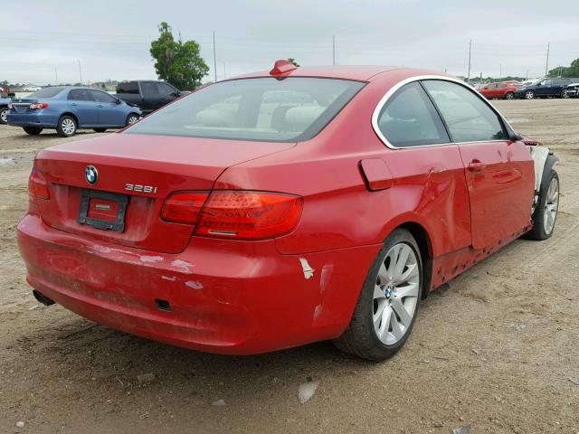 WBAKE3C55BE441726 - 2011 BMW 328 I RED photo 4