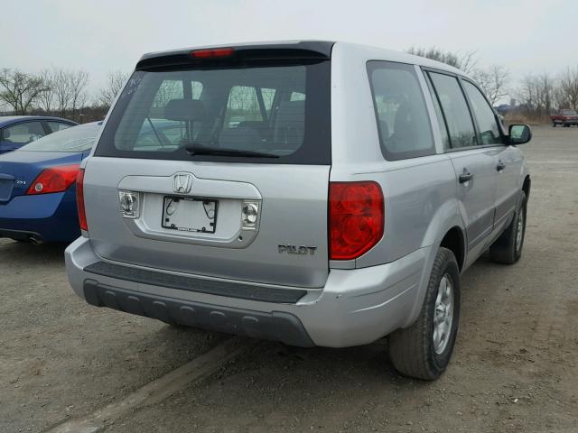 2HKYF18113H528769 - 2003 HONDA PILOT LX SILVER photo 4