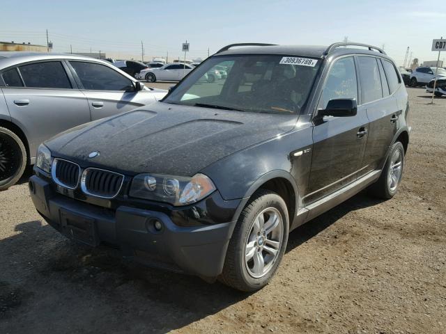 WBXPA93495WD16490 - 2005 BMW X3 3.0I BLACK photo 2