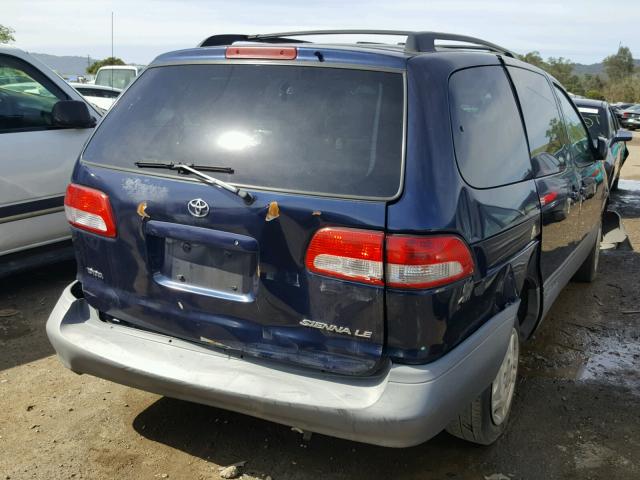 4T3ZF13C92U435552 - 2002 TOYOTA SIENNA LE BLUE photo 4