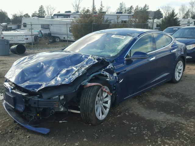 5YJSA1E20HF193110 - 2017 TESLA MODEL S BLUE photo 2
