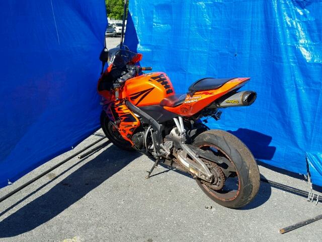 JH2PC37076M309132 - 2006 HONDA CBR600 RR ORANGE photo 3