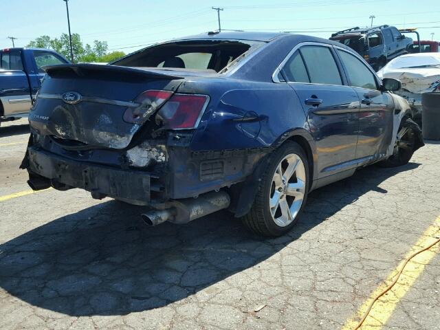 1FAHP2KT5BG135721 - 2011 FORD TAURUS SHO BLUE photo 4