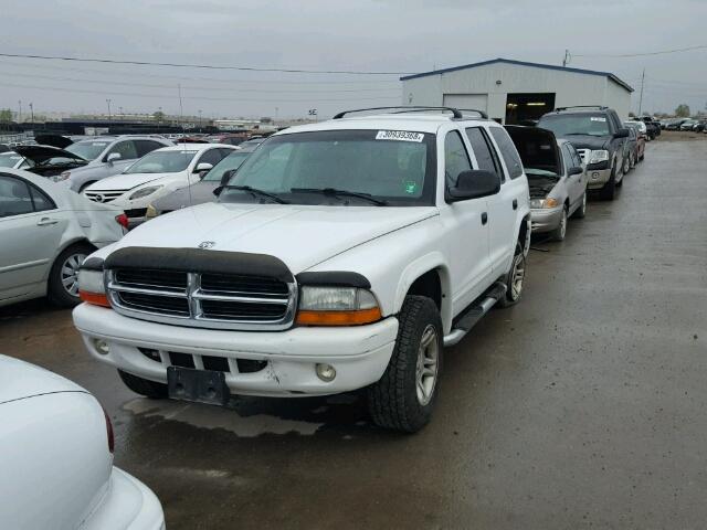 1D4HS48N83F531908 - 2003 DODGE DURANGO SL WHITE photo 2