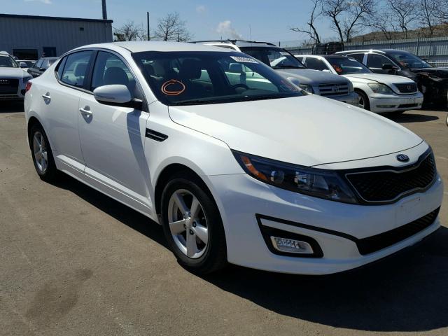 5XXGM4A74EG317033 - 2014 KIA OPTIMA LX WHITE photo 1