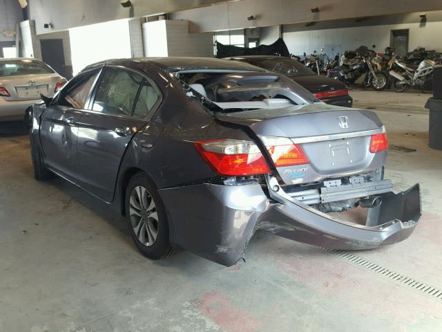 1HGCR2F35FA009281 - 2015 HONDA ACCORD LX GRAY photo 3