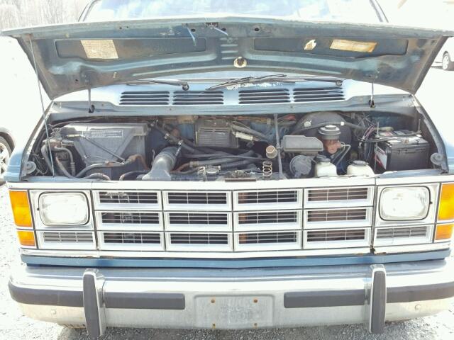 2B6HB21XXNK138238 - 1992 DODGE RAM VAN B2 BLUE photo 7