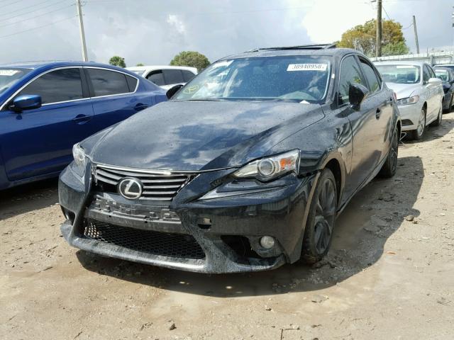 JTHBF1D26F5071710 - 2015 LEXUS IS 250 BLACK photo 2