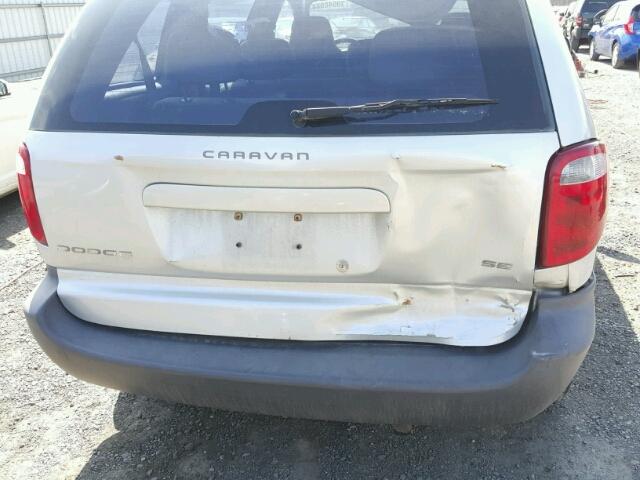 1B4GP25362B720643 - 2002 DODGE CARAVAN SE SILVER photo 9