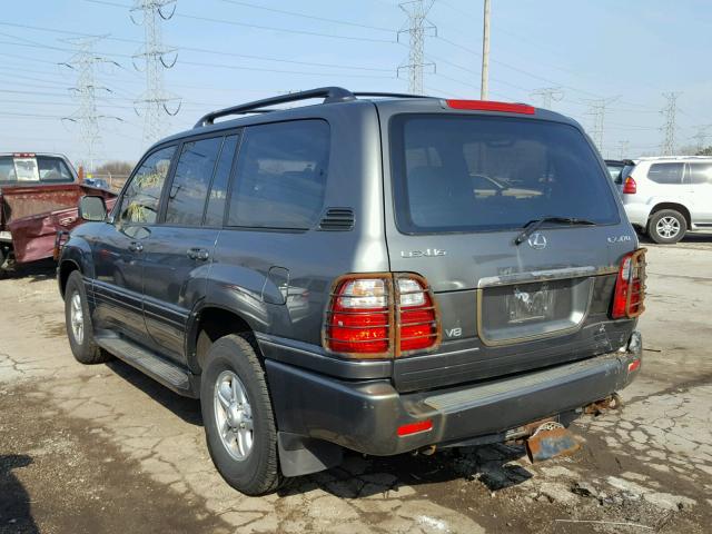 JT6HT00W9Y0122941 - 2000 LEXUS LX 470 GRAY photo 3