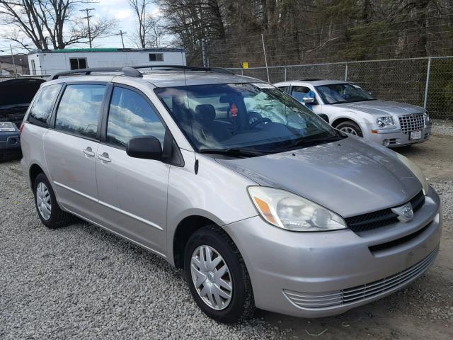 5TDZA23C05S313267 - 2005 TOYOTA SIENNA CE SILVER photo 1