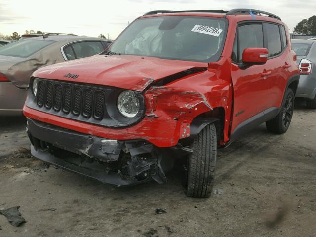 ZACCJBBBXHPG03483 - 2017 JEEP RENEGADE L RED photo 2