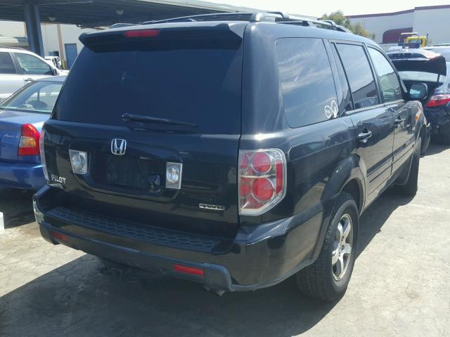 2HKYF18756H525110 - 2006 HONDA PILOT EX BLACK photo 4