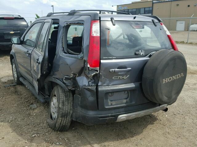 JHLRD78516C811966 - 2006 HONDA CR-V LX GRAY photo 3