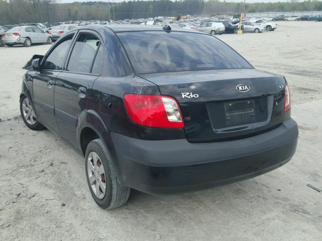 KNADE223096526027 - 2009 KIA RIO BASE BLACK photo 3