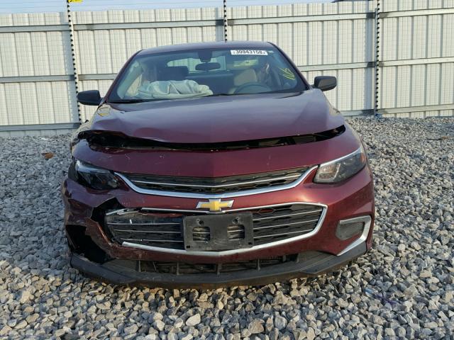 1G1ZB5ST3GF303781 - 2016 CHEVROLET MALIBU LS მუქწითელი ფოტო 7