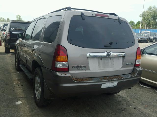 4F2YU09172KM52859 - 2002 MAZDA TRIBUTE LX GOLD photo 3