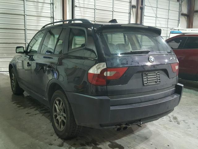 WBXPA73424WB20510 - 2004 BMW X3 2.5I BLACK photo 3