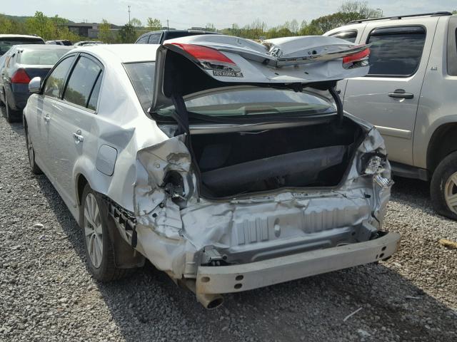 4T1BK3DB0BU387530 - 2011 TOYOTA AVALON BAS SILVER photo 3