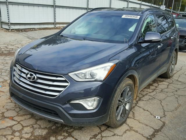 KM8SR4HF1DU023277 - 2013 HYUNDAI SANTA FE L BLUE photo 2