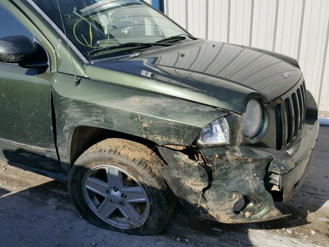 1J8FT47W38D759953 - 2008 JEEP COMPASS SP GREEN photo 9