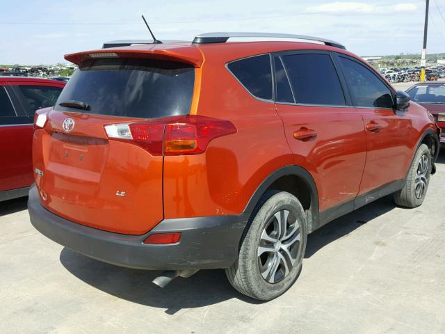 JTMZFREVXFD053384 - 2015 TOYOTA RAV4 LE ORANGE photo 4