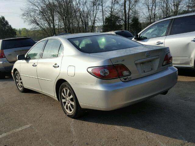 JTHBA30G345009366 - 2004 LEXUS ES 330 SILVER photo 3