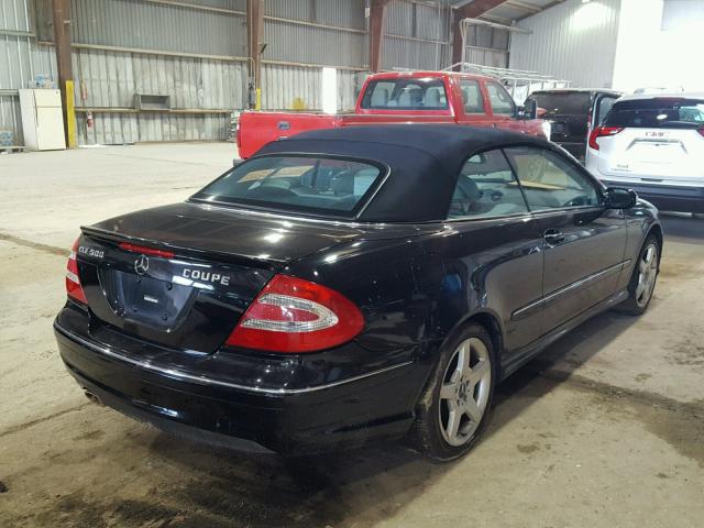 WDBTK75J75F147758 - 2005 MERCEDES-BENZ CLK 500 BLACK photo 4