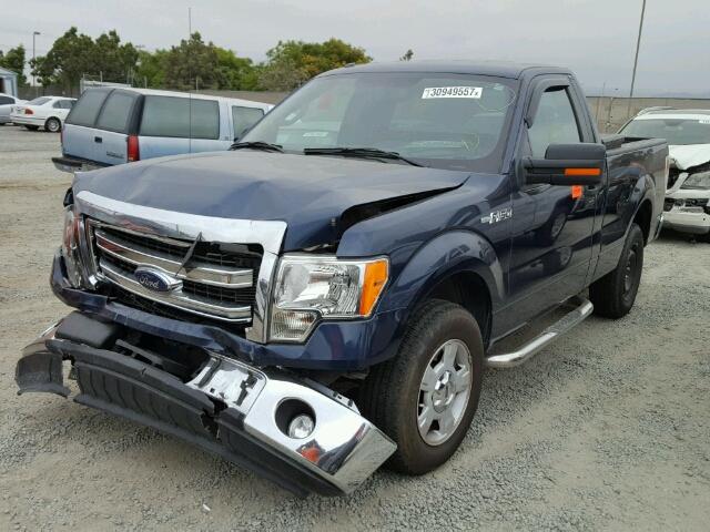 1FTMF1CM3DFD37608 - 2013 FORD F150 BLUE photo 2