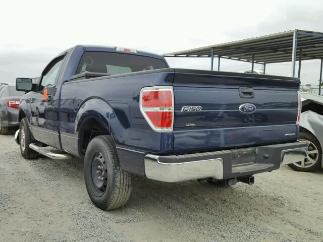 1FTMF1CM3DFD37608 - 2013 FORD F150 BLUE photo 3