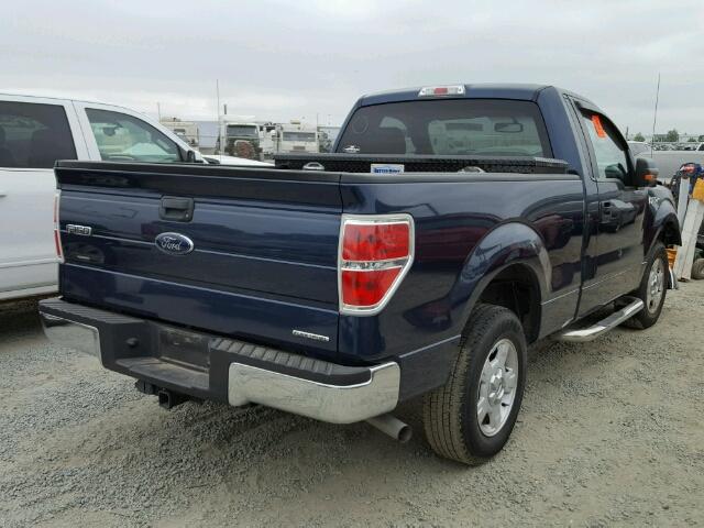 1FTMF1CM3DFD37608 - 2013 FORD F150 BLUE photo 4