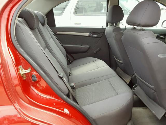 KL1TD56687B047440 - 2007 CHEVROLET AVEO BASE Qırmızı foto 6