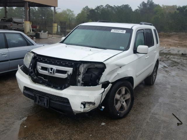 5FNYF3H46AB023148 - 2010 HONDA PILOT EX WHITE photo 2