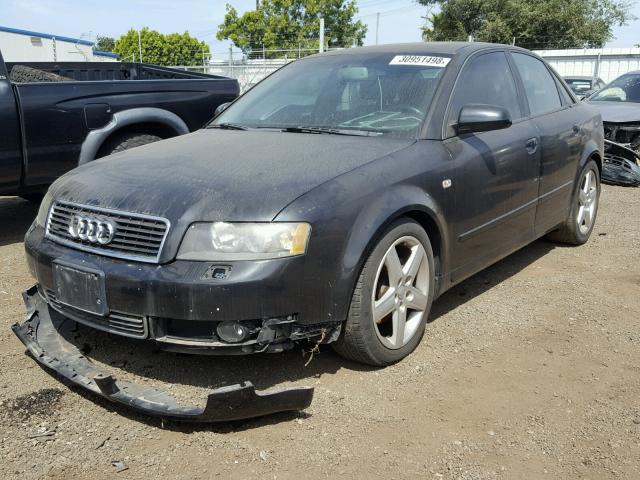 WAUJC68E35A022801 - 2005 AUDI A4 1.8T BLACK photo 2