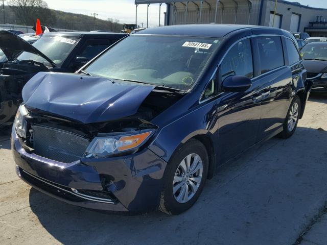 5FNRL5H35HB016492 - 2017 HONDA ODYSSEY SE BLUE photo 2